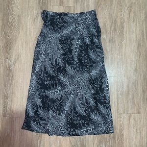 Anthropologie Bias Satin Midi Skirt